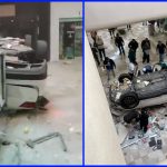 Auto cae desde estacionamiento en Plaza Lilas; hay una herida Auto cae desde estacionamiento en Plaza Lilas; hay una herida