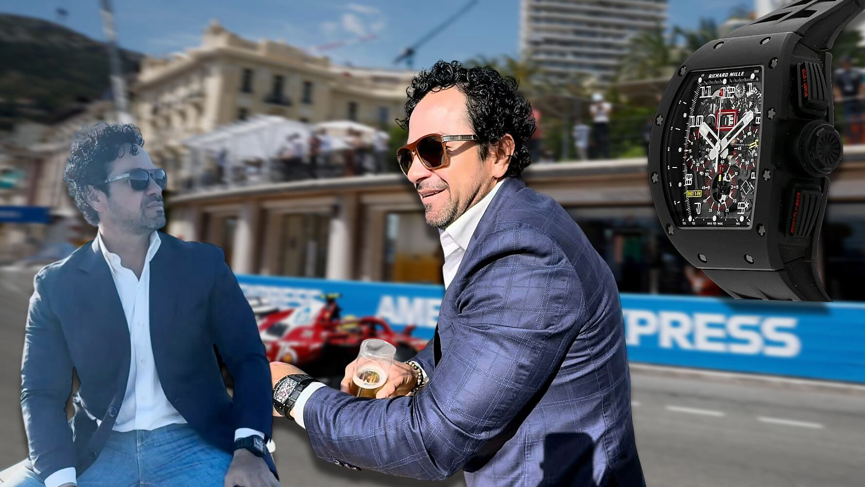 Chanito Toledo y su reloj de casi 4 MDP en el GP de Mónaco Chanito Toledo y su reloj de casi 4 MDP en el GP de Mónaco