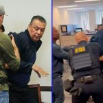 “Altercado entre el senador Padilla y la secretaria Kristi Noem en conferencia de prensa” "Altercado entre el senador Padilla y la secretaria Kristi Noem en conferencia de prensa"