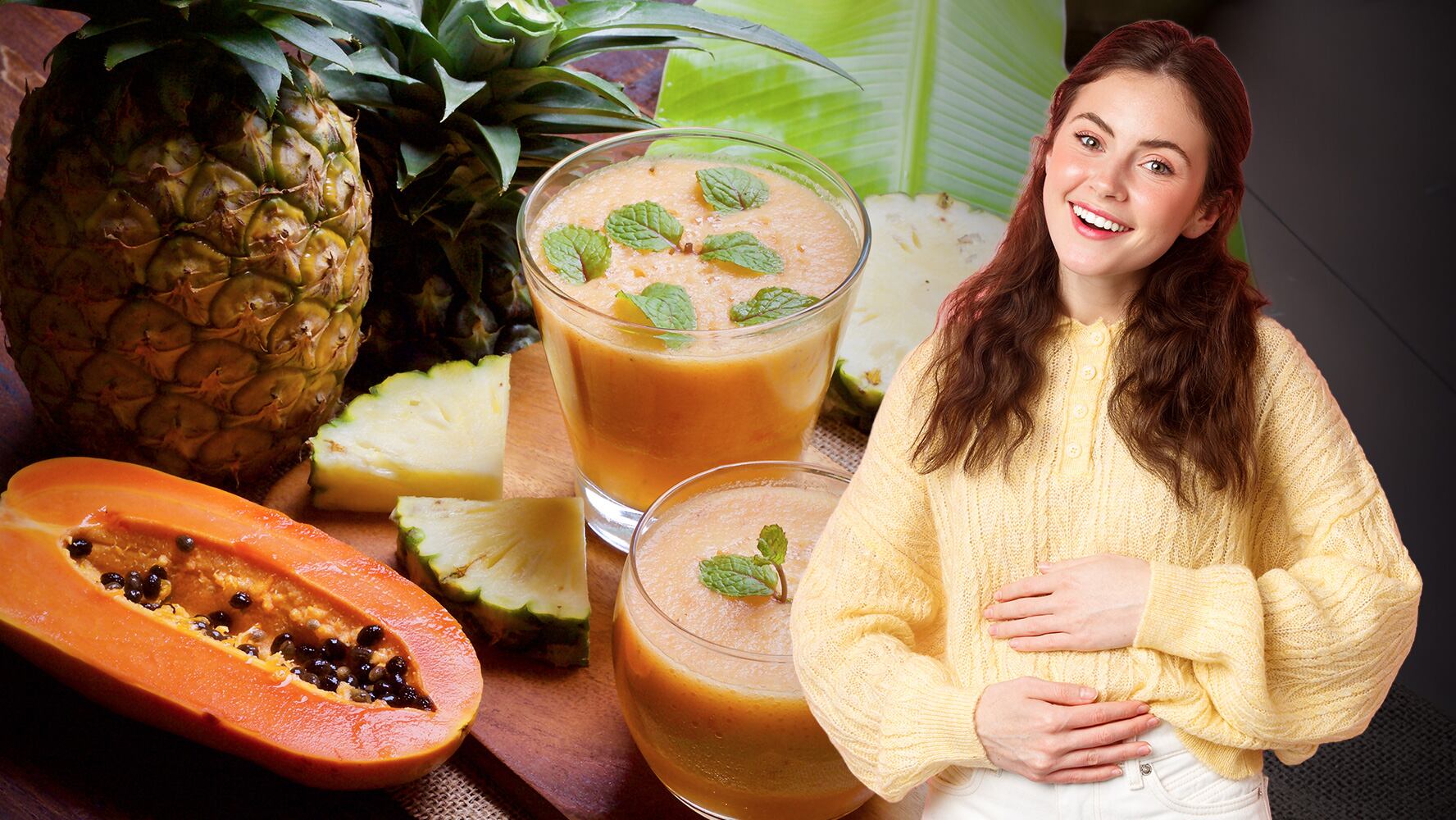Beneficios y Precauciones del Licuado de Papaya con Piña para la Salud Digestiva Beneficios y Precauciones del Licuado de Papaya con Piña para la Salud Digestiva