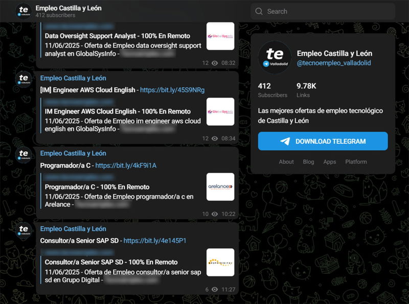 “Encuentra Empleo en España con Telegram” "Encuentra Empleo en España con Telegram"
