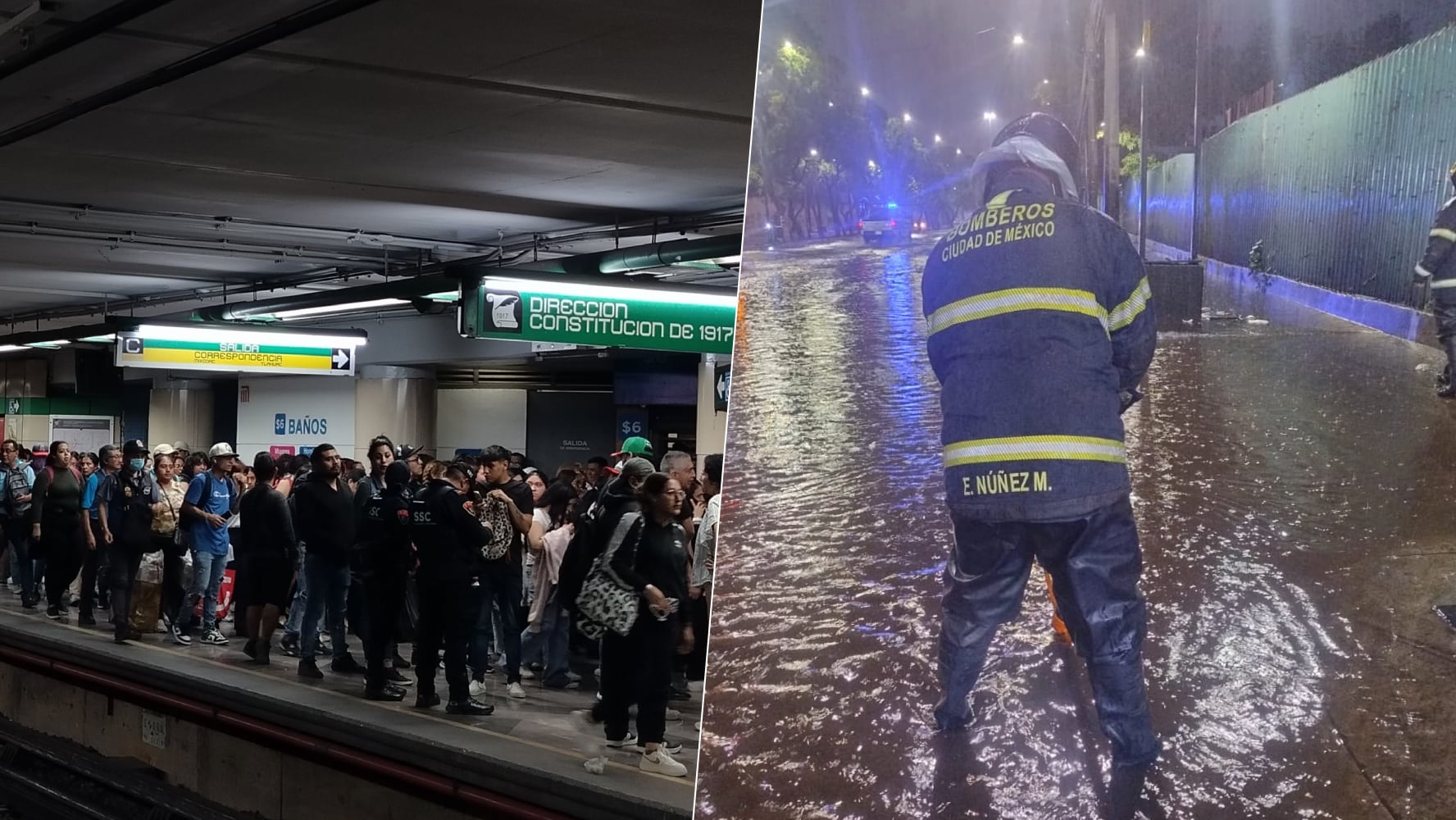 Metro CDMX cierra estaciones por lluvias intensas Metro CDMX cierra estaciones por lluvias intensas