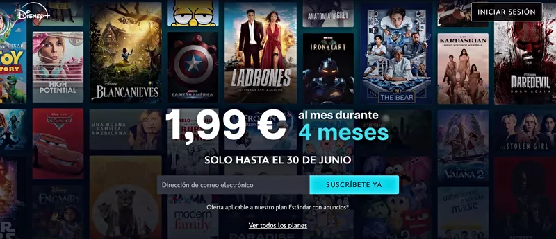 Oferta Limitada: Suscripción a Disney+ a 1,99 Euros al Mes Oferta Limitada: Suscripción a Disney+ a 1,99 Euros al Mes
