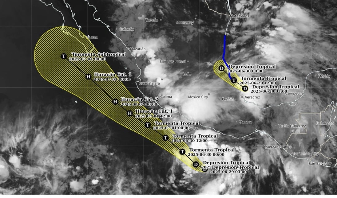 Tormentas Flossie y Barry amenazan México Tormentas Flossie y Barry amenazan México