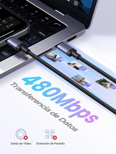 Cable USB-C UGREEN de 100W en oferta en Amazon México Cable USB-C UGREEN de 100W en oferta en Amazon México