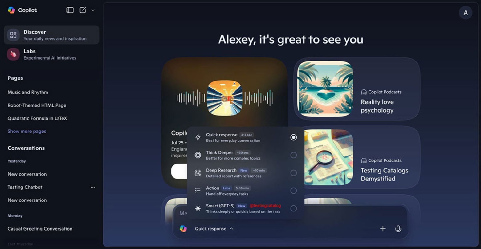 Se filtra el funcionamiento de ChatGPT 5 en Copilot