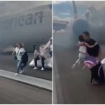 Incendio en avión de American Airlines en Denver obliga evacuación Incendio en avión de American Airlines en Denver obliga evacuación