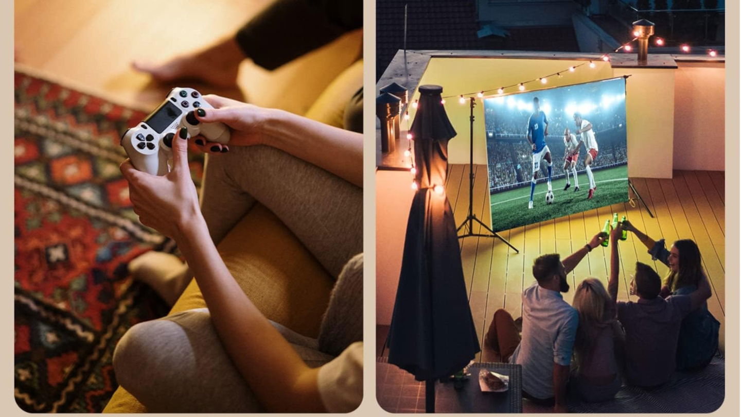 Cine portátil con 20.000 lúmenes, WiFi 6, Bluetooth, Full HD nativo y trípode incluido: antes costaba 160 euros y ahora es un auténtico regalo